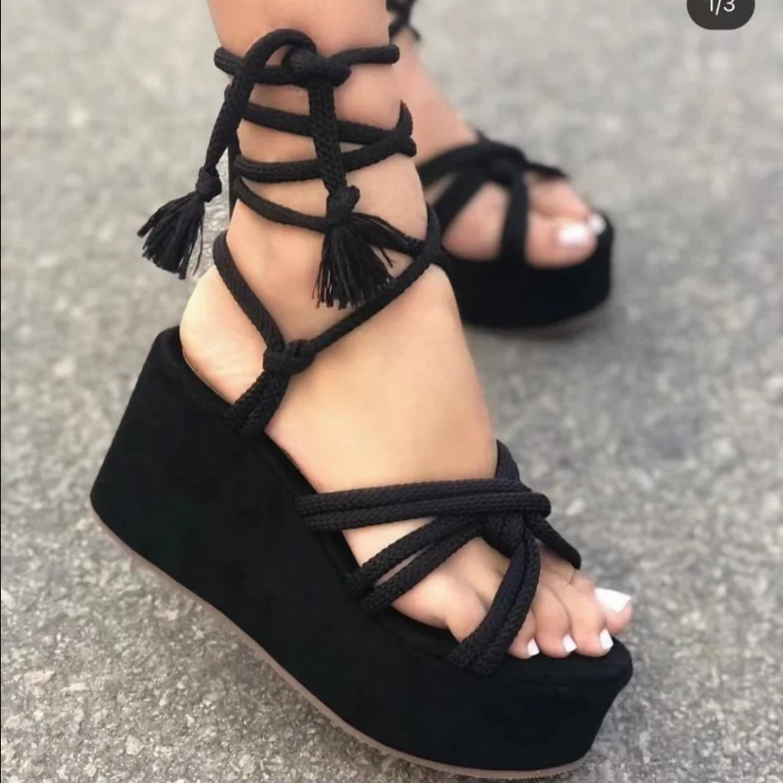 

Summer Women Wedge Sandals Platform Flip Flops Soft Comfortable 2021 New Casual Shoes Outdoor Beach Slippers Ladies Sandalias