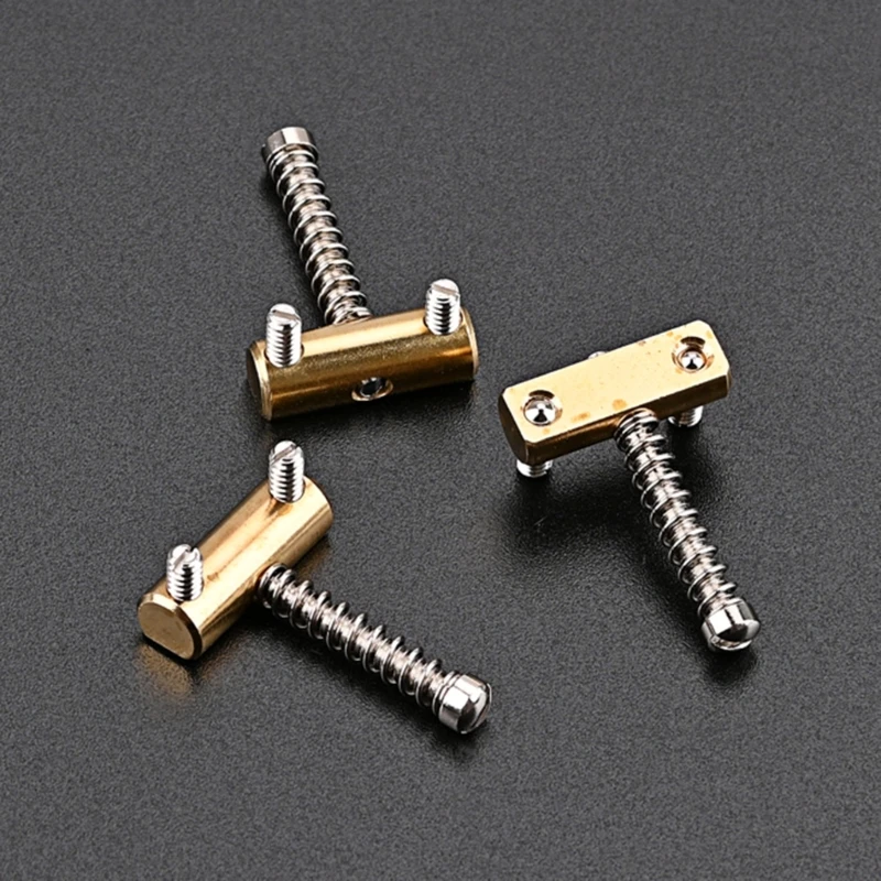 

3 Pcs Electric Guitar Bridge Compensated Bridge Saddles Replacement Easy to Install Barrel Style Bridge Saddles