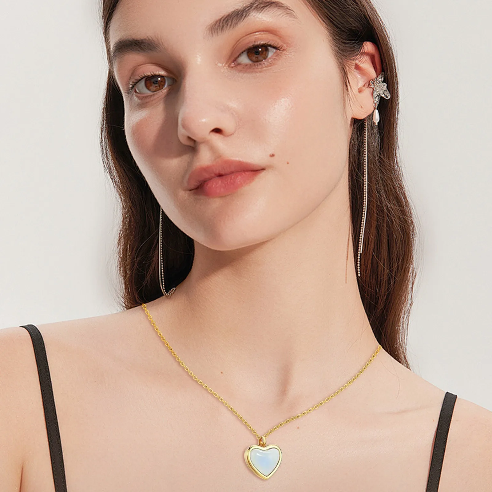 Ожерелье с сердечком из сердолика для женщин ожерелье золота 18 карат девочек в