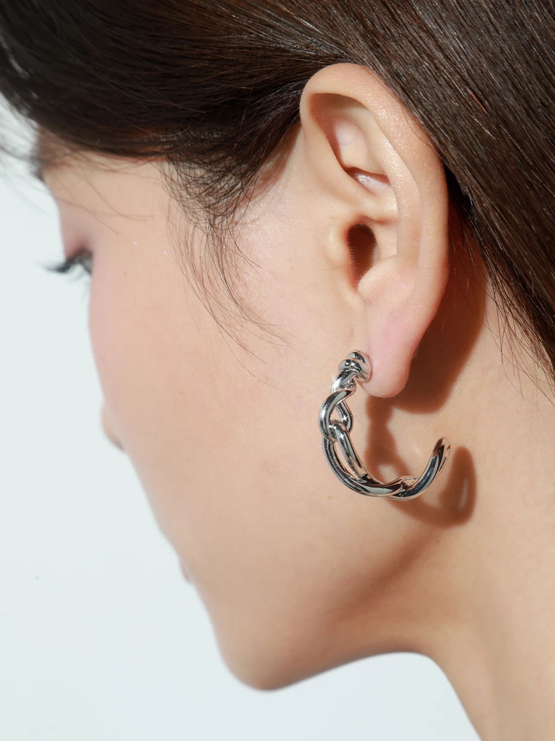 

Женские серьги-кольца витые, в стиле панк и К-поп, 8336