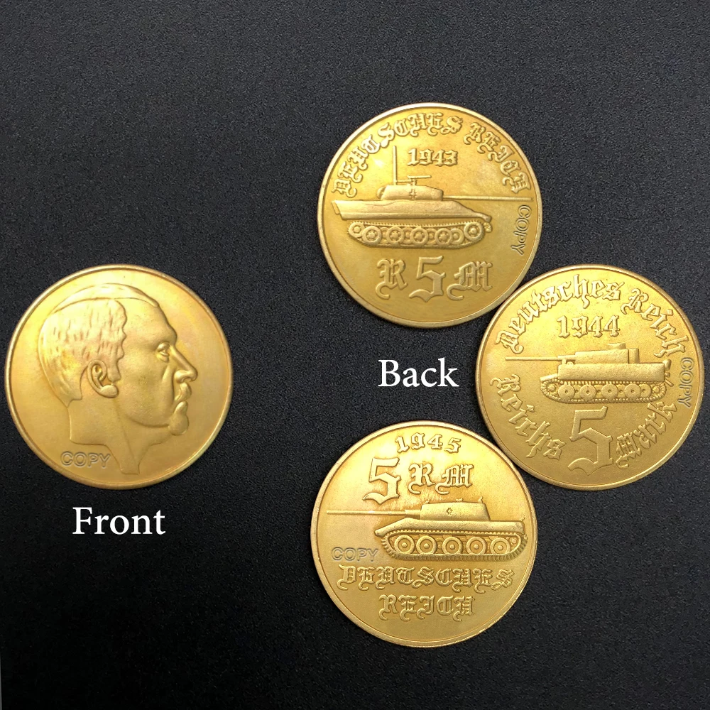 Немецкая 1943/1944/1945 реплика золотых/серебряных монет-цистерн коллекционная