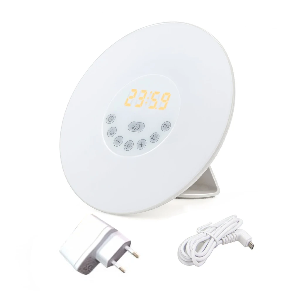 FM Radio Wake-Up Light With Tap Nap And Reading Lights - Sleep Experience Sunlight Wake-up Light Sunrise Alarm Clock