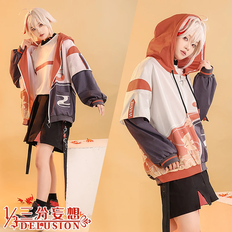 

COS-HoHo Anime Genshin Impact Kaedehara Kazuha Game Suit Daily Hoodie Handsome Uniform Cosplay Costume Halloween Party Outfit