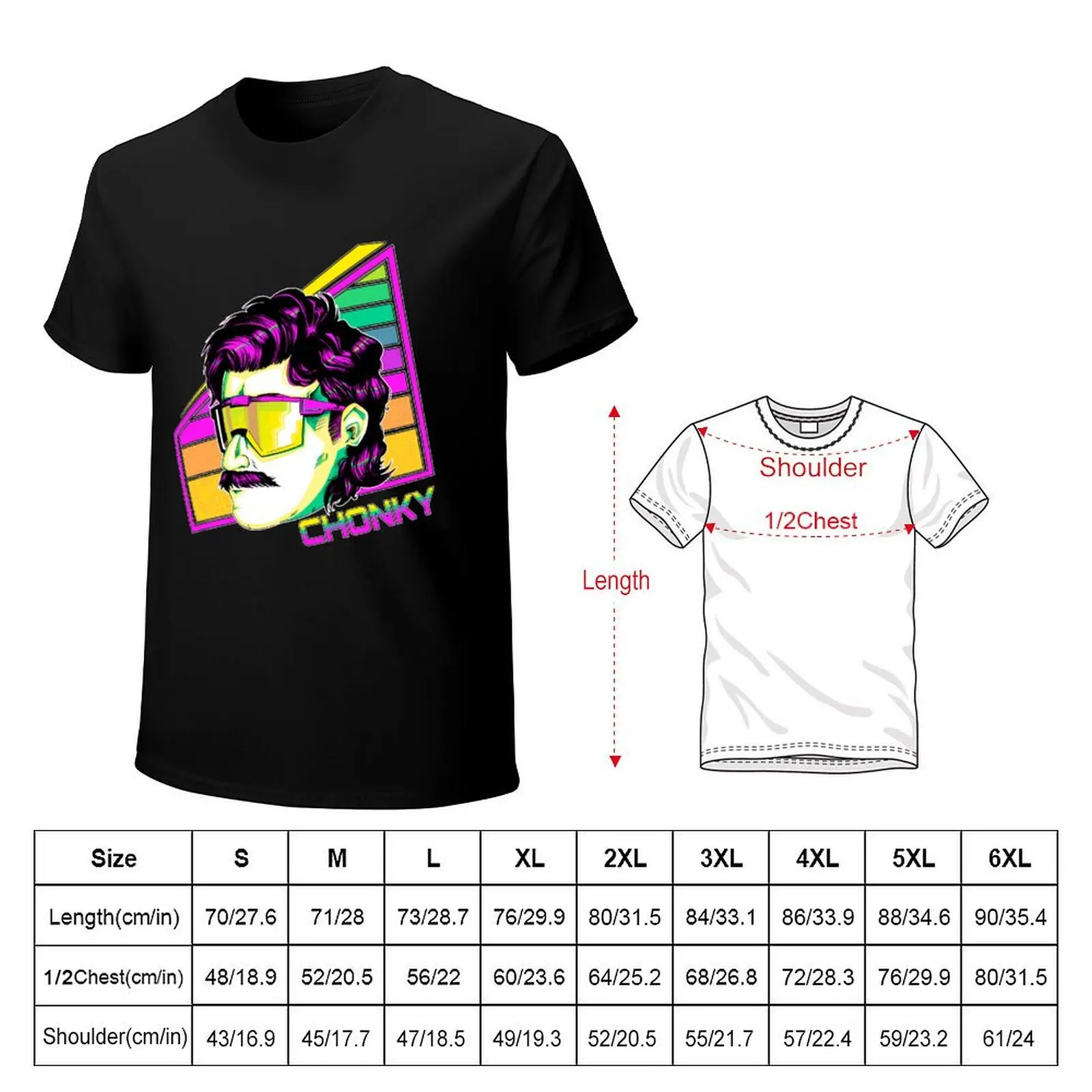 Футболка Chonky RetroWave одежда синие арховные забавные костюмы мужские однотонные