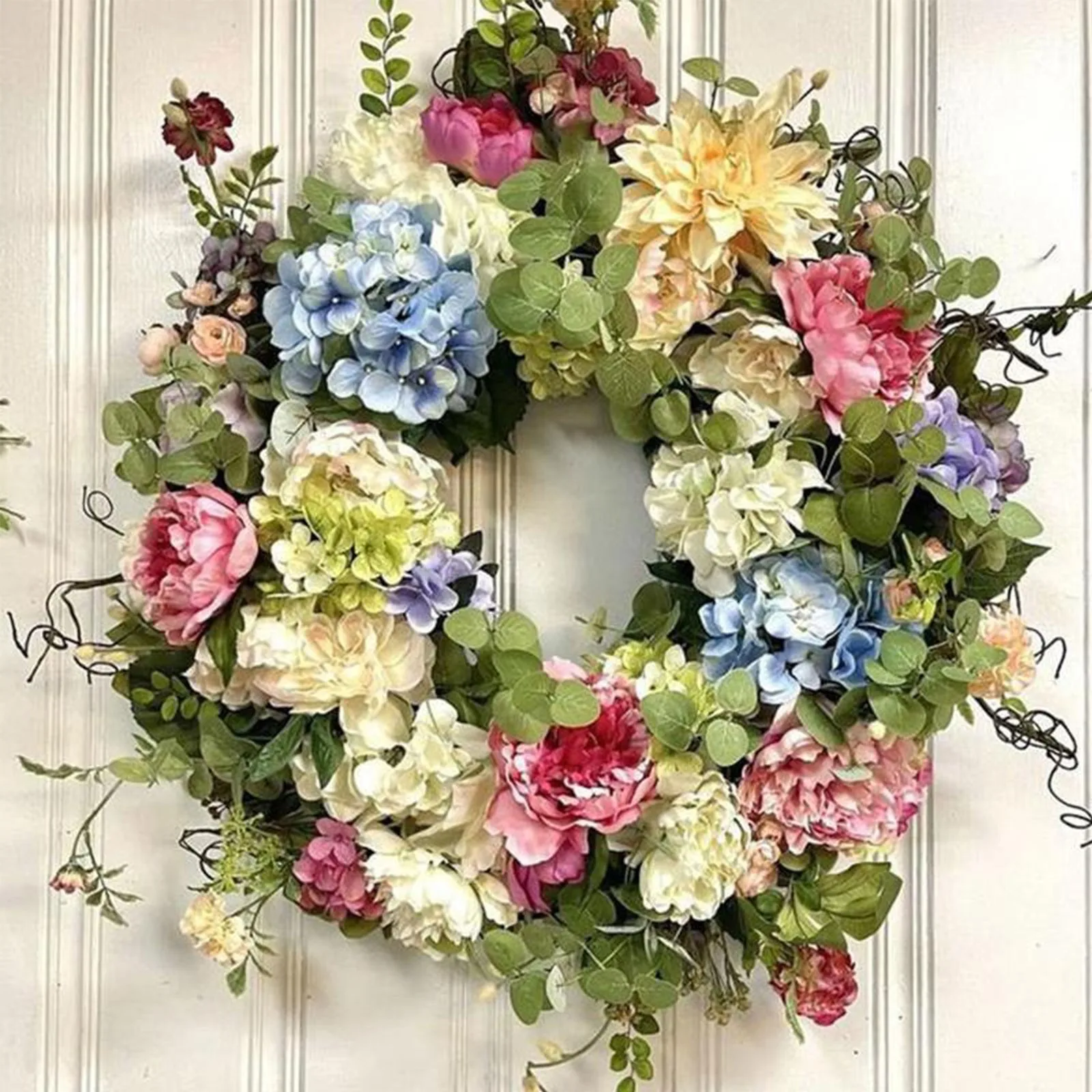 

Decorative Flowers Wreaths Front Door Wreaths Hydrangea Window Home Decor Flower Indoor Outdoor Wedding Holiday Decorations #50