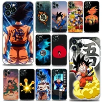 cartoon goku dragon ball z phone case for iphone 13 12 11 se 2022 x xr xs 8 7 6 6s pro mini max plus silicone case cover bandai