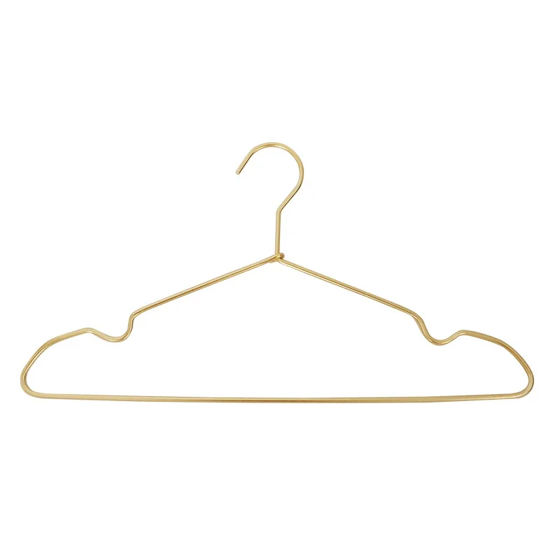

Gold Unprinted Aluminum Alloy Hanger Silver Space Aluminum Clothes Hanger Metal Non-rust No Trace Non-slip Clothes Support Clip