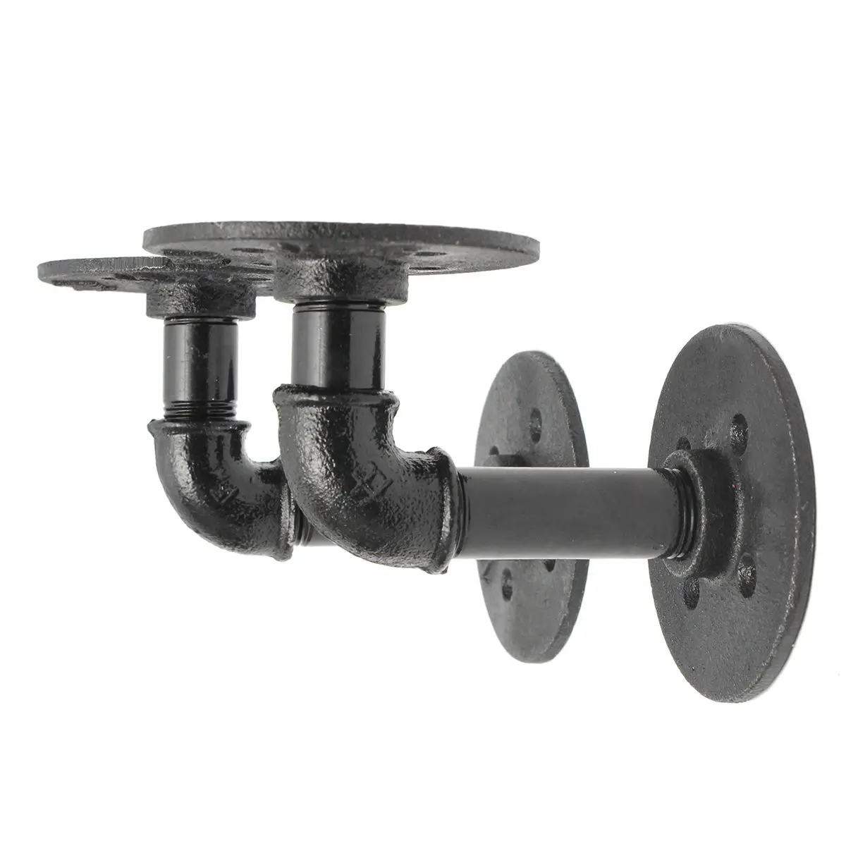 2 шт. винтажный черный железный кронштейн для полки настенный держатель стеллажи