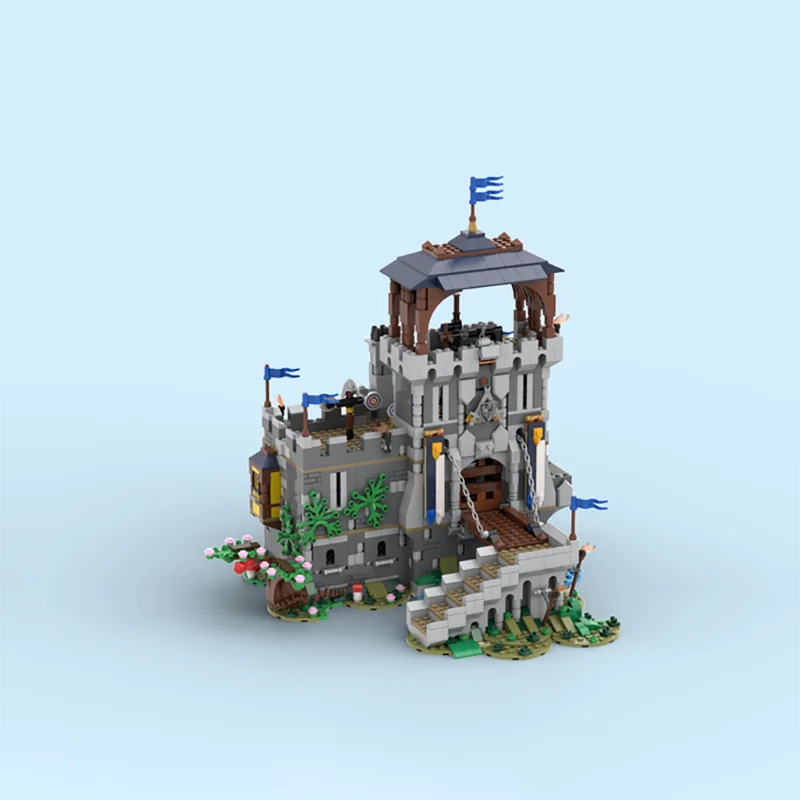 Новая модель MOC 3200 шт. + черный Сокол уличный Замок Среднего возраста строительная