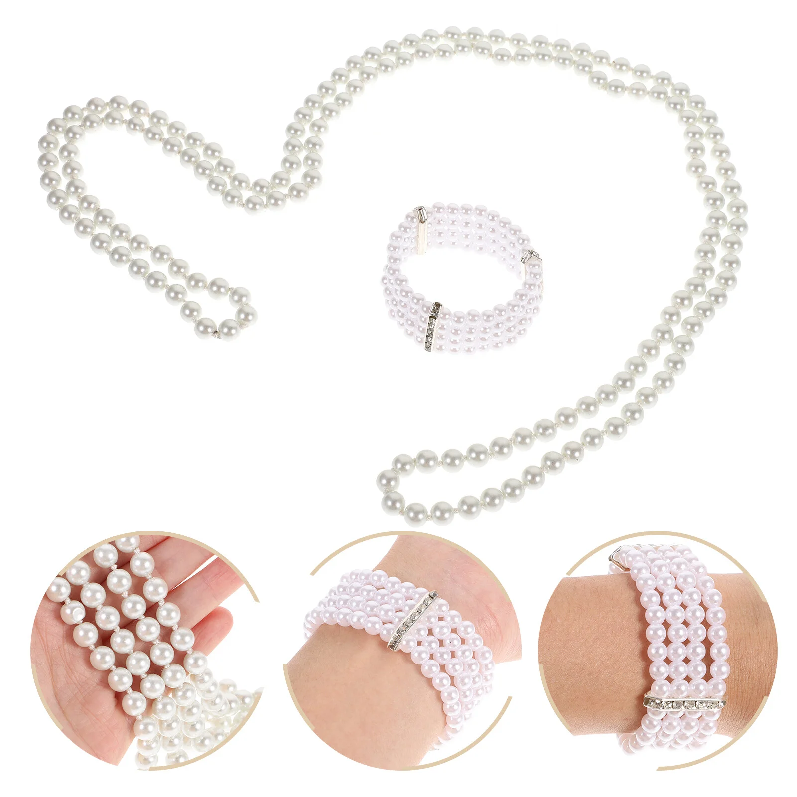 De Para Mujer Pearl Necklace Set Jewelry Sets Make Simulated Bride