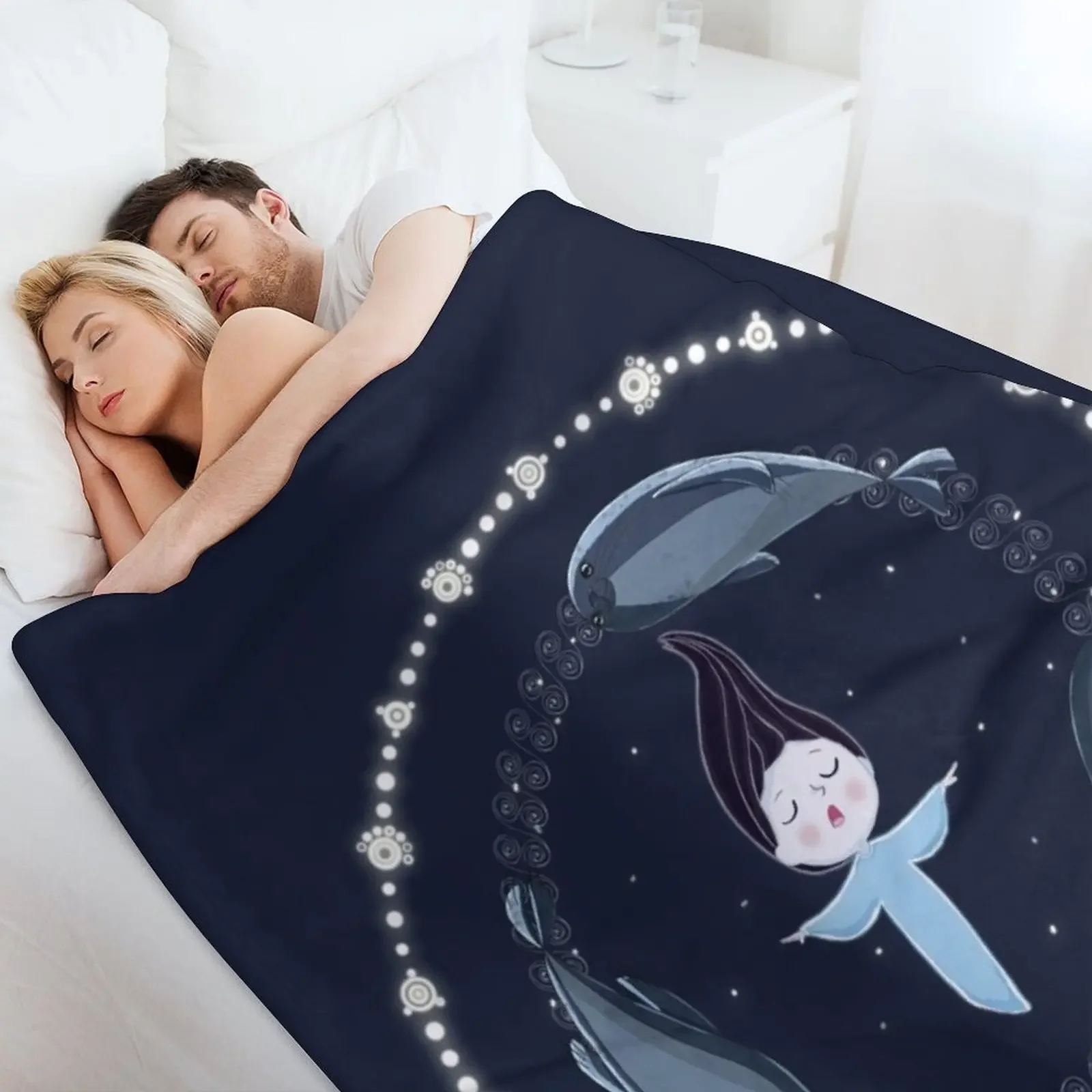 Песня моря - селка и тюлень Плед Симпатичные клетчатые диваны Роскошные меховые