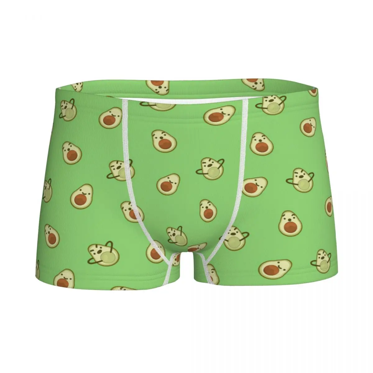 

Boys Green Avocado Cartoon Boxers Cotton Youth Underwear Avocados Lover Man Shorts Panties Funny Teenagers Underpants