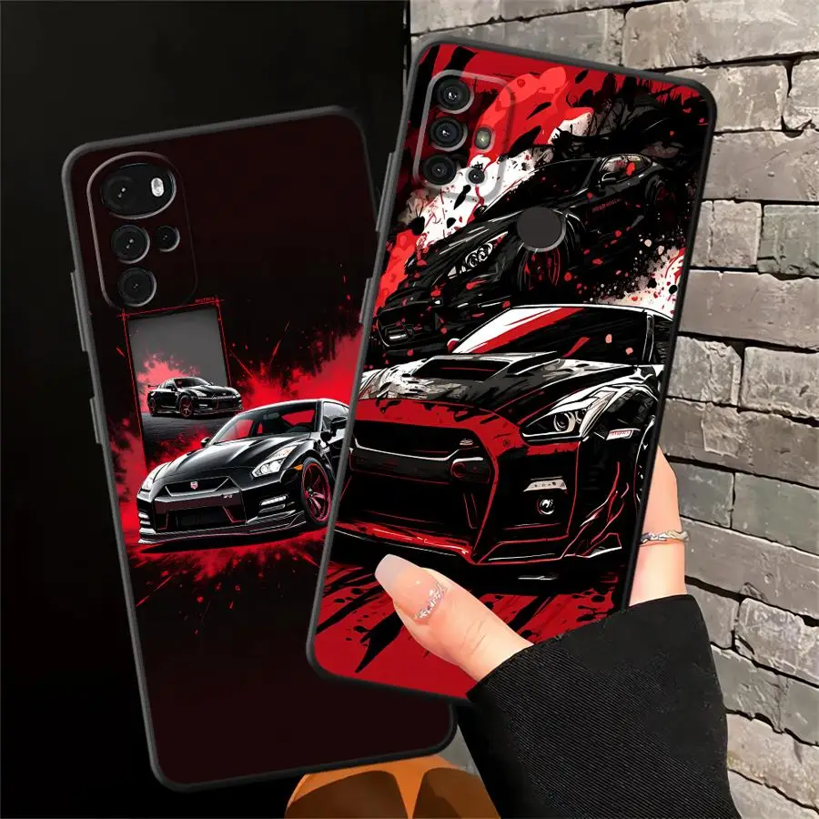 Чехол для Motorola Moto G22, Edge40, G51, G73, G32, Edge 20 Pro, 30 Lite, G52, G71, G50, G60s, G53, G30, черный, с крутым автомобильным дизайном (art.: 3920d9dbeeced) - 3920d9dbeeced