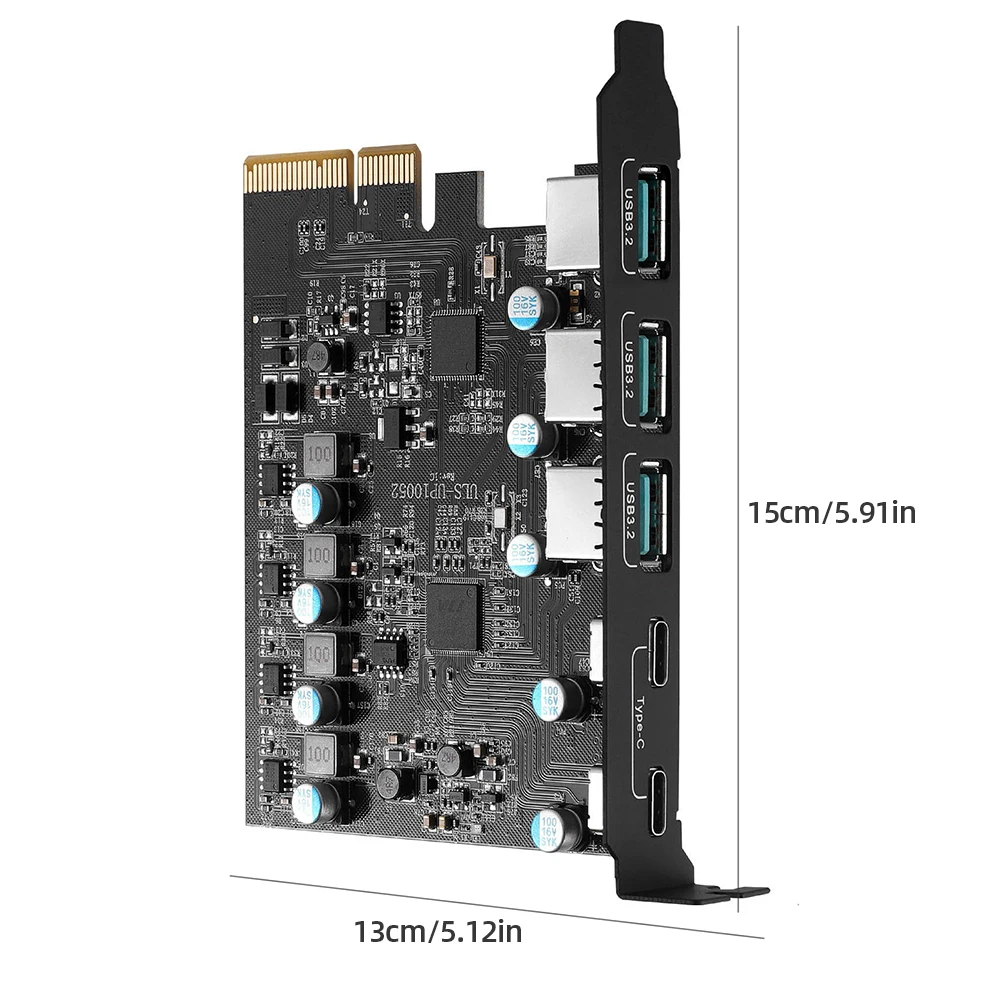 Карта PCIe X4 к USB 3.2 PCIE 3x USB3.2 и 2x расширения TPYC-C Добавление карты Поддержка Windows 7/8/10