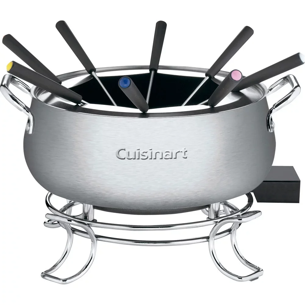 

CFO-3SS, 3-Quart Electric Fondue Pot With Forks, Stainless Steel Chocolatera Electrica Chocolate Tempering Machine