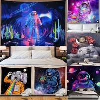 psychedelic sky astronaut wall hanging beauty planet astronaut tapestry home decor boho hippie decorations living room 200x150