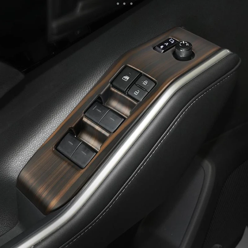 

Интерьер для Toyota Highlander 2020 2021 2022, панель переключателя для автомобильного стеклоподъемника, наклейки, отделка дверной ручки, внутренний подлокотник, крышка рамы