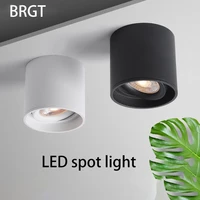 brgt led spotlights surface mounted downlight living room white ceiling focos light nordic lighting for kitchen aisle ac85 265v