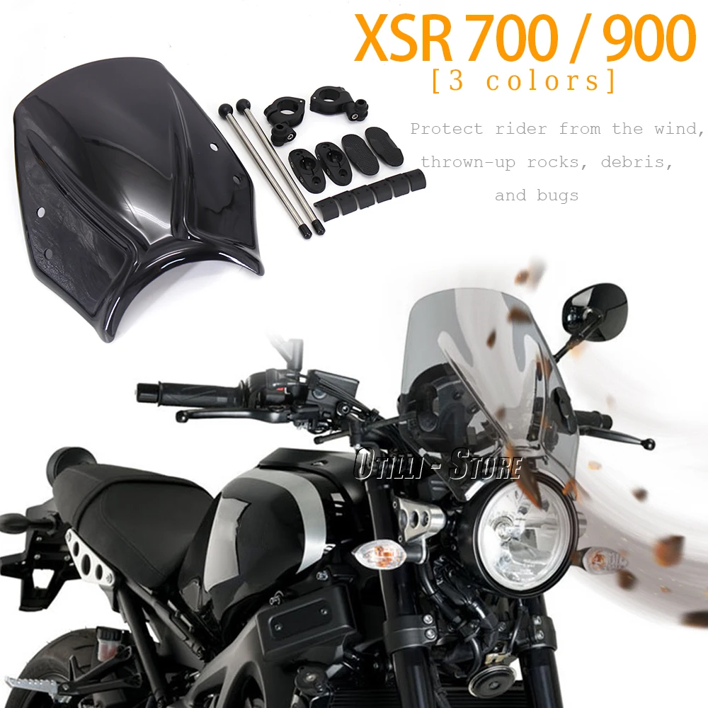 

Motorcycle Accessories Windscreen Windshield Deflector with Bracket For YAMAHA XSR 900 xsr 700 XSR900 xsr900 XSR700 xsr700 2016-