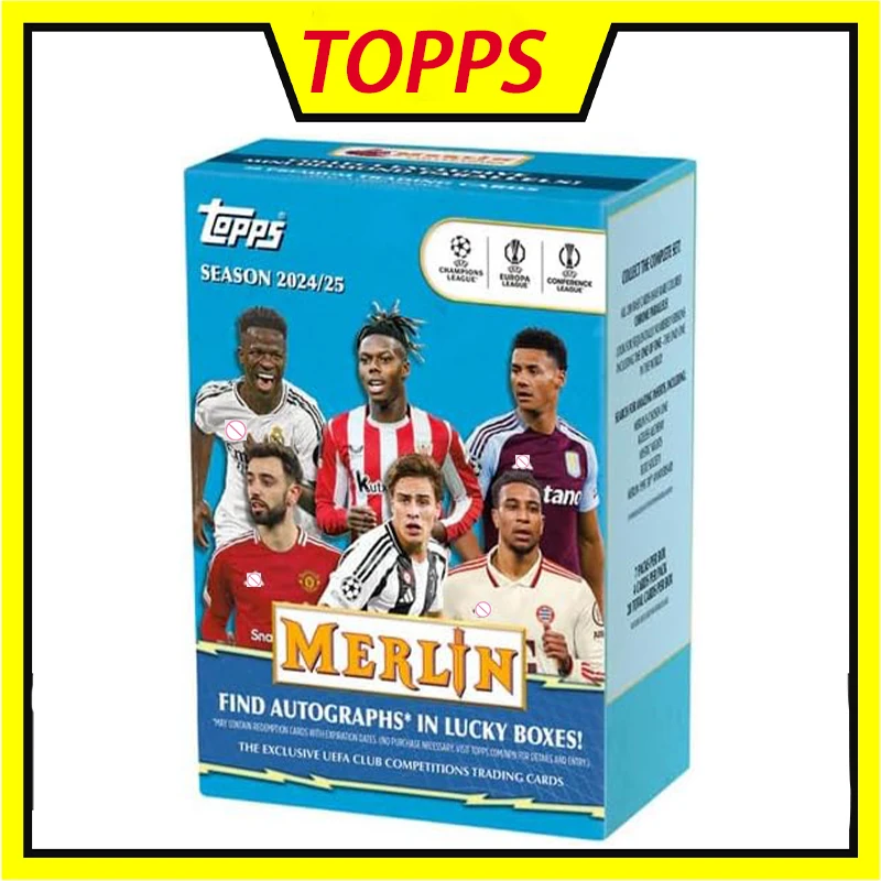 Фото 2024 25 Topps Merlin UEFA Club Competitions Blaster Box Официальные коллекционные игровые карточки для обмена №1