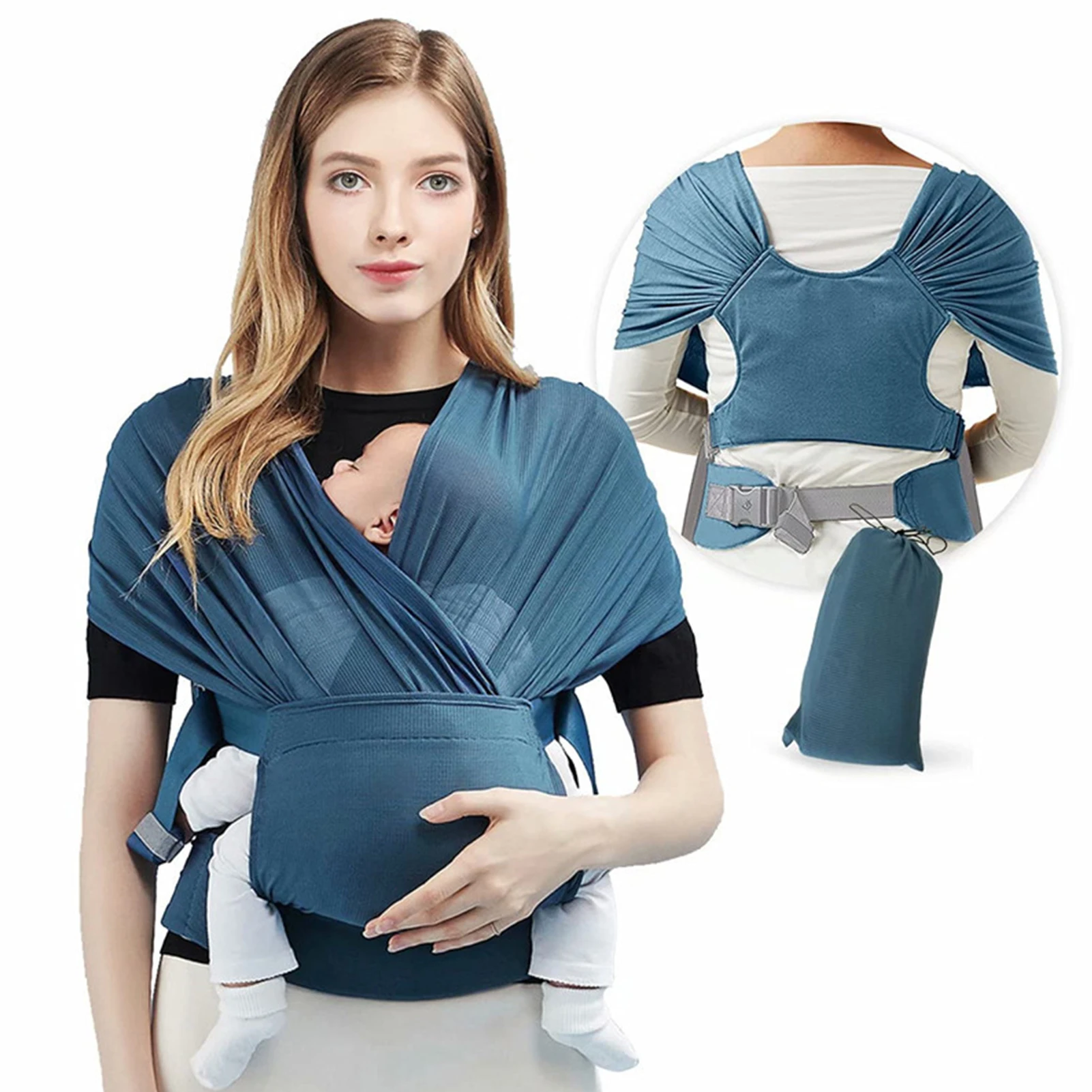 

Baby Carrier Sling Wrap Multifunctional Four Seasons Universal Front Holding Type Simple X-shaped Carrying Artifact Ergonomic