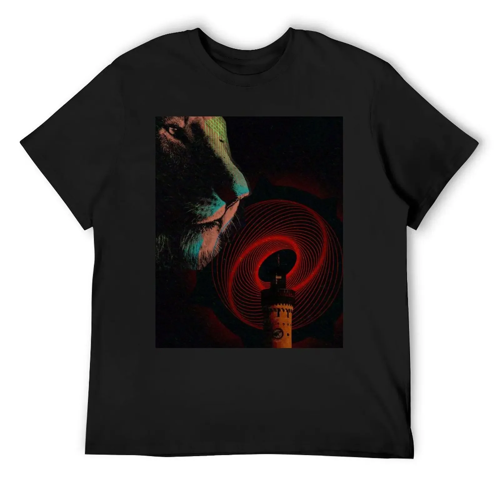 Футболка с геометрическим узором в стиле ретро Лев белая футболка для мальчиков