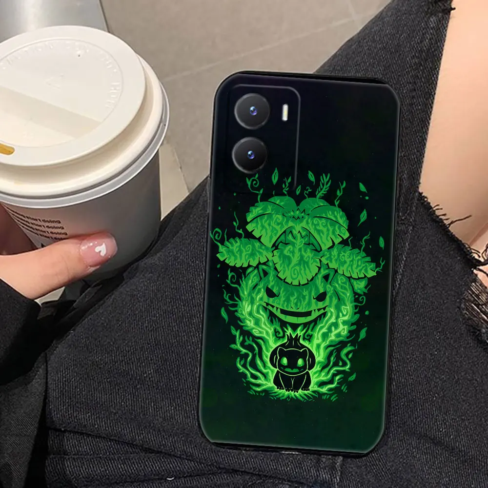 Чехол Pokemon Gengar Pikachu для VIVO Y02 Y02S Y15S Y16 Y17 Y20 Y21 Y22S Y27 Y28 Y35 Y36 Y50 Y51 Y72 Y76 Y77 Y78 Y91 Y93