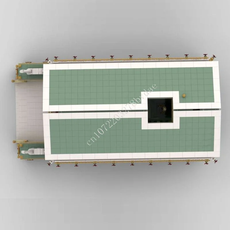 5716 шт. модульная MOC Храм Аполлона креативная модель с видом на улицу строительный