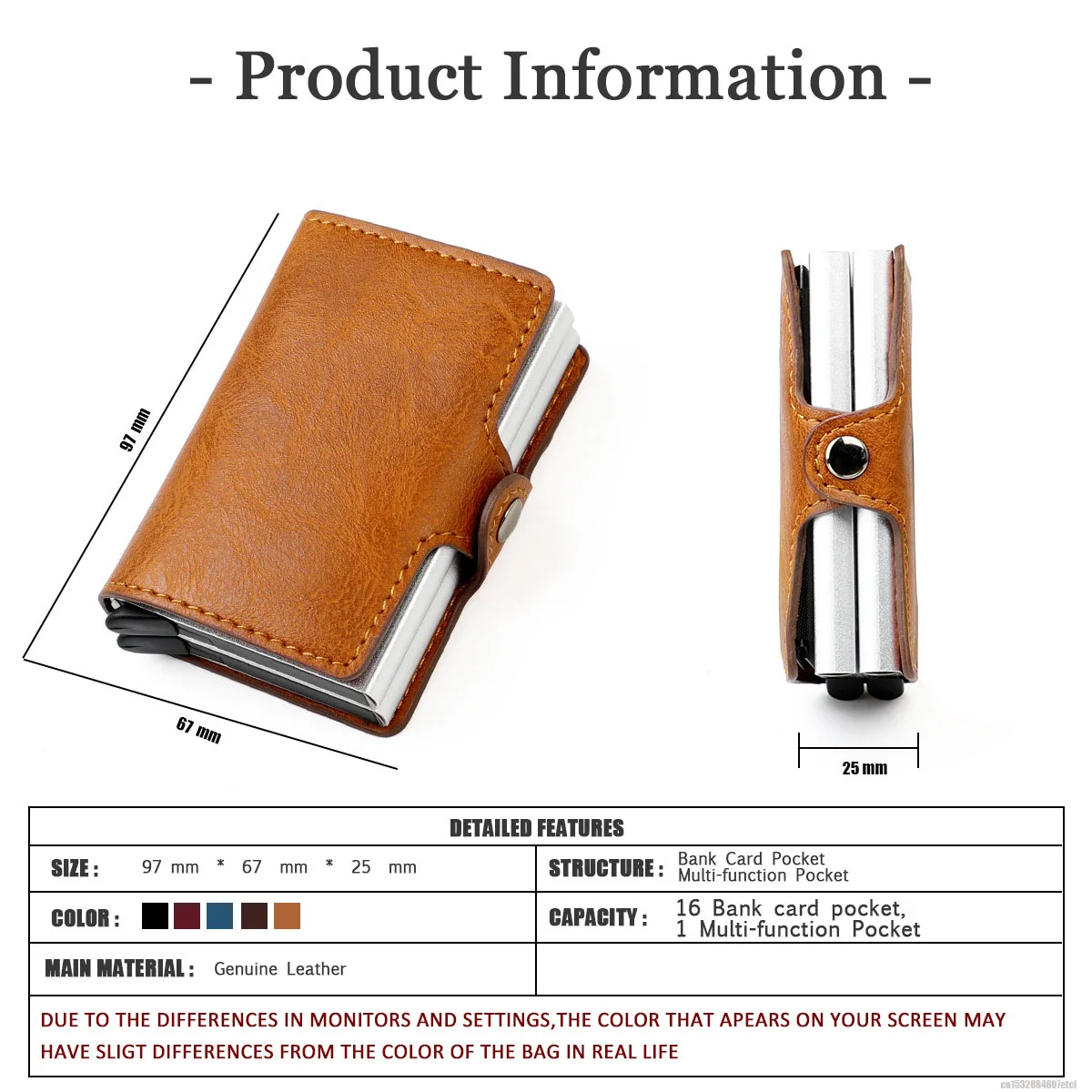 New Rfid Blocking Men's Credit Card Holder Carbon Fiber Vintage Leather Wallets Card Holder for Women Mini Wallet Man Money Clip