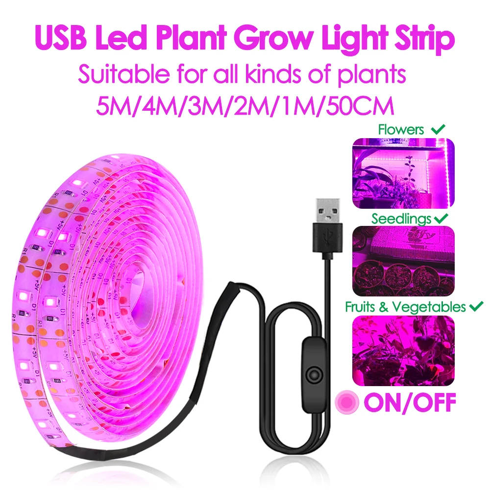 S Growth Strip Indoor Phyto Lamp For Plants 1m 2m 3m 4m 5m For Hydroponics Flower Greenhouse Growing Lighting