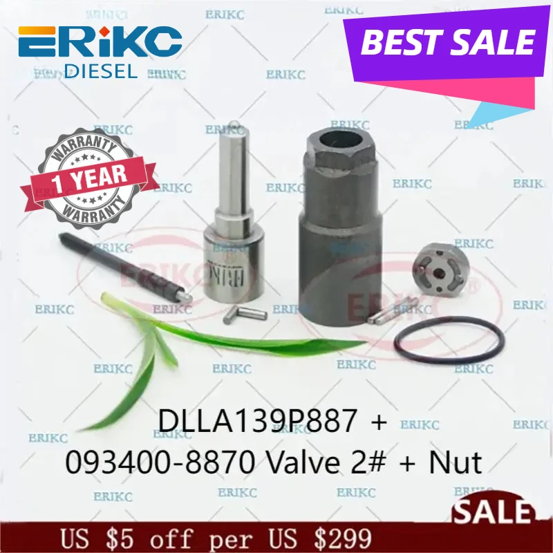 Фото 095000-6490 095000-6491 Ремкомплект Форсунка DLLA139P887 OEM 093400-8870 Клапан 2 #   Гайка E1022003 для двигателя JOHN DEERE D7430 №1