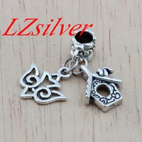 10pcs antique silver alloy bird poultry house charm pendants for jewelry making accessories b 42
