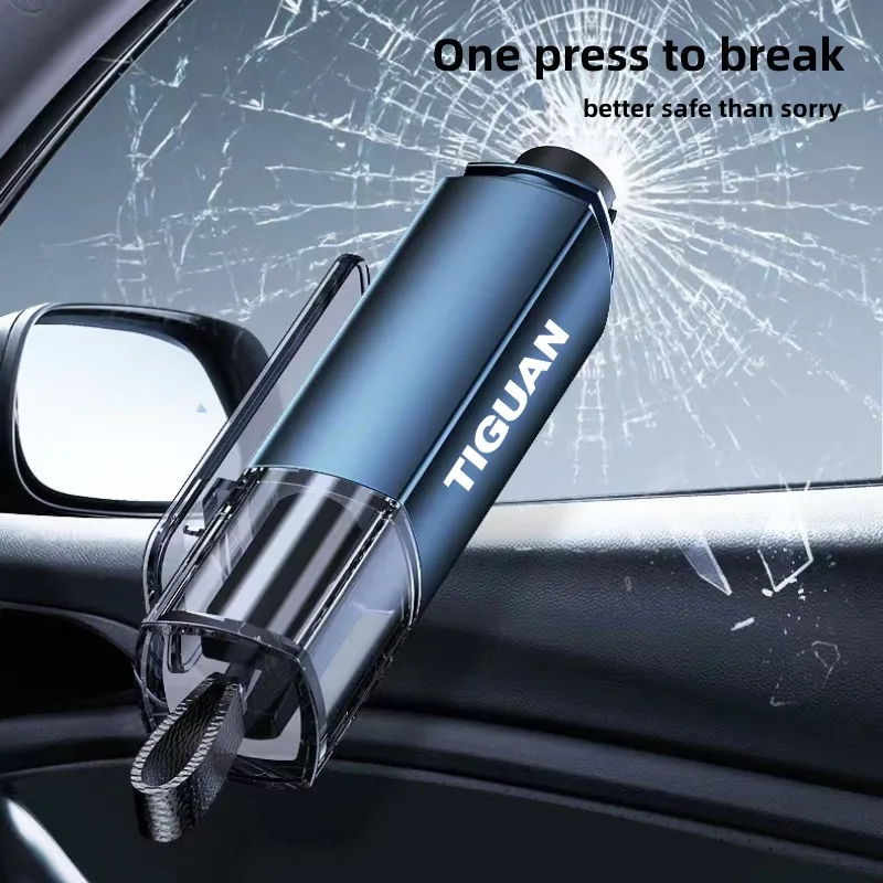 

Car Emergency Escape Safety Hammer Window Breaking Tool Seat Belt Cutter For VW Tiguan mk1 mk2 5N 2 R 2021 2020 2019 2018 - 2008
