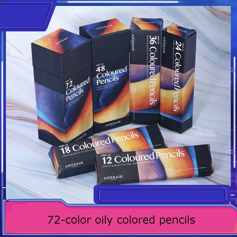 

Professional 12/18/24/36/48/72 Colors Oily Colored Pencils Hexagon Wooden Handle Set Artist Painting Drawing Sketch Art Design