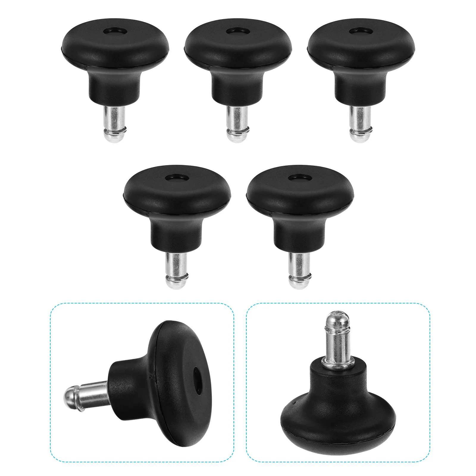 

5pcs Office Chair Bell Glides Replacement Chair Wheels Stopper Anti- Stool Swivel Caster Wheels to Fixed Stationary Castors for