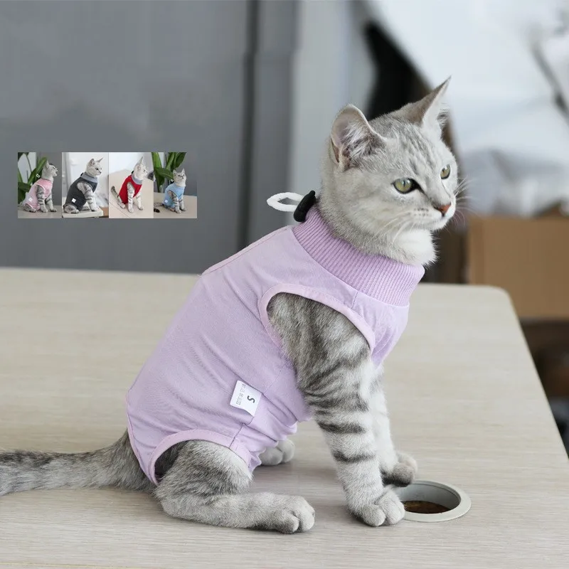 

Cat Dog Anti-licking Vest Pet Care Clothes kitten Weaning Sterilization Suit high elastic Surgery After Recovery Care clothing