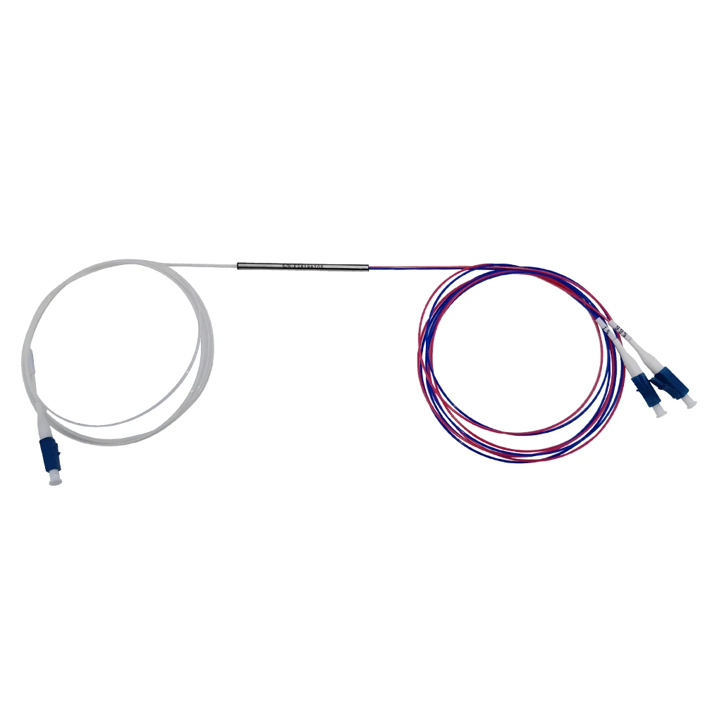 2pcs Mini 1X2 FBT Coupler, Single mode 1310/1550nm, 0.9mm Loose Tube, -SC, FC, LC - 0.5m/Optical Fiber Coupler