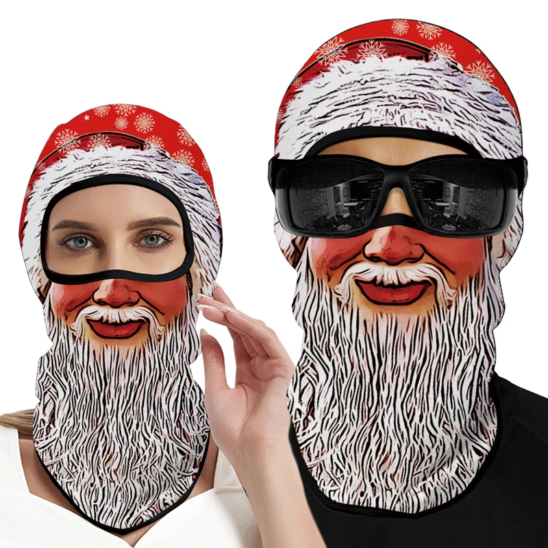 

Шарф на все лицо с 3D рисунком лица, Рождественский шарф для лыж, катания на роликах, езды на велосипеде, чехол на все лицо, зимний шарф для шеи ...