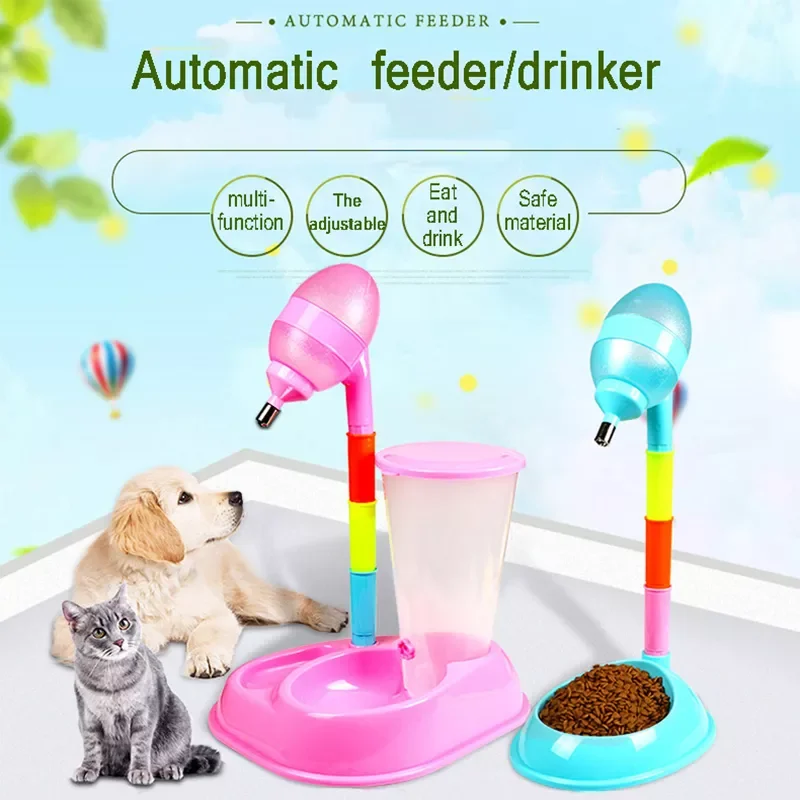 

New in Pet Cats Automatic Feeders Large Capacity Water Fountain Plastic Dog Water Bottle Feeding Bowls Water Dispenser For Cats