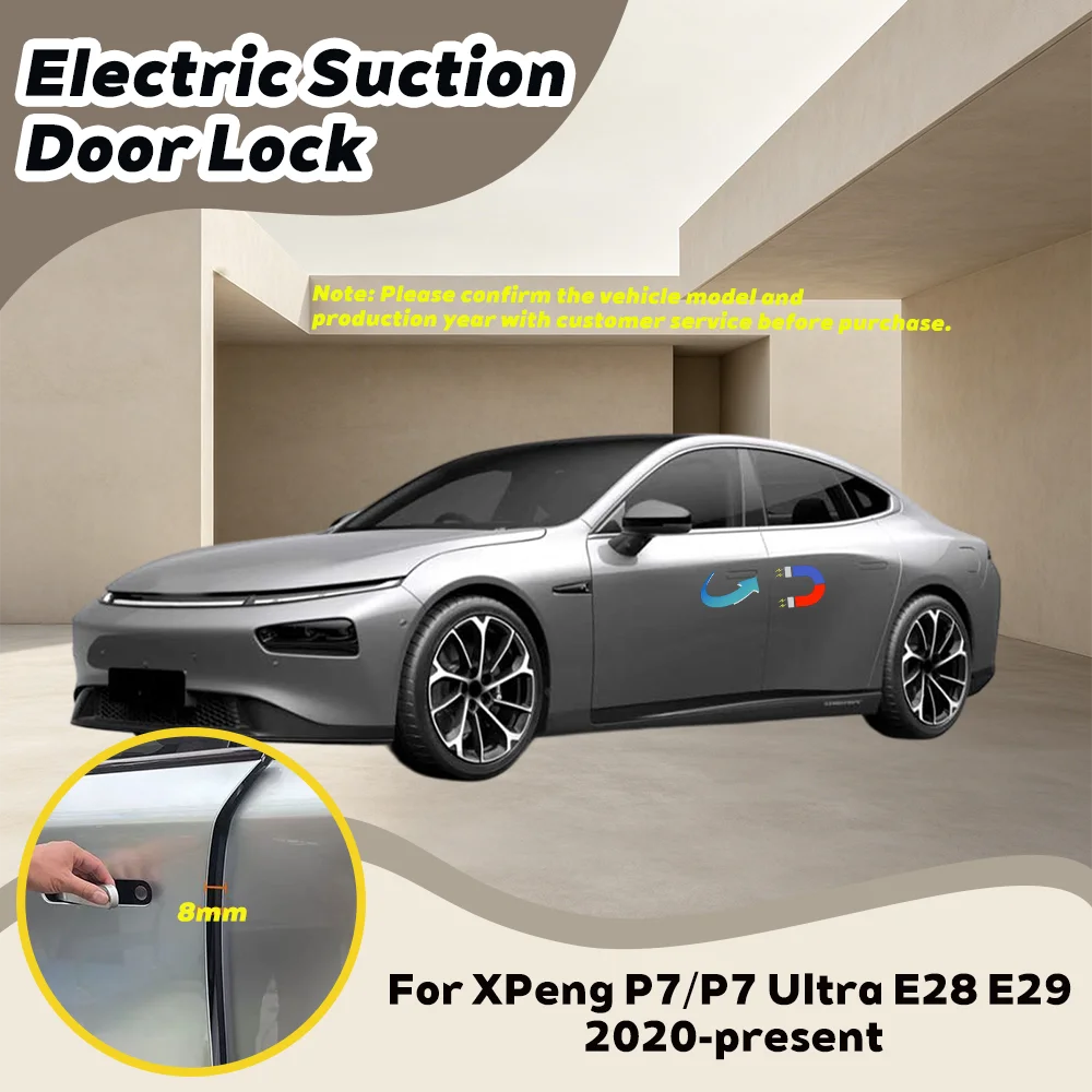Фото Для XPeng P7/P7 Ultra E28 E29 2020-2026+ Автоматический электрический доводчик дверей с функцией плавного закрывания и присоской №1