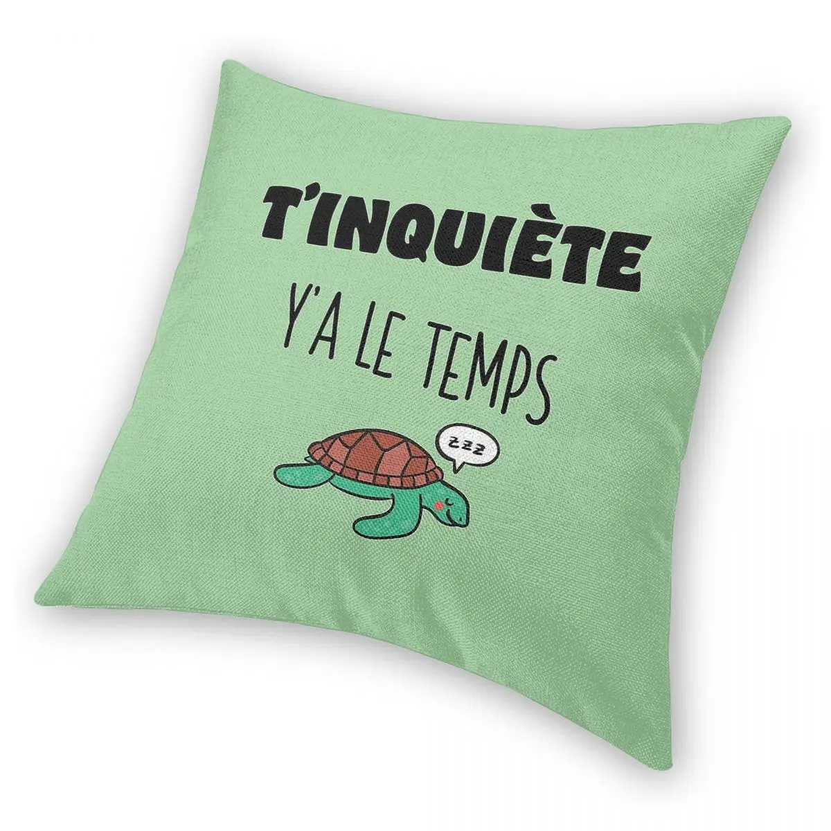 Квадратная наволочка T'Inquiﾨte Drﾴle De Tortue из полиэстера, льна и бархата с принтом, декоративная наволочка на молнии, чехол для домашней подушки (art.: 3920da145b0f2) - 3920da145b0f2