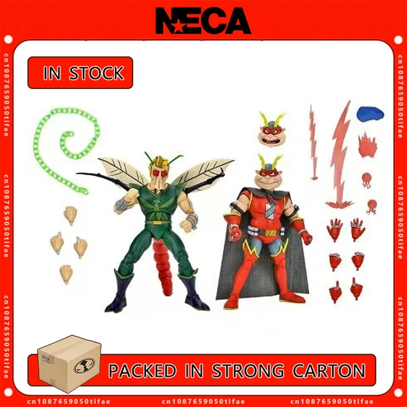 NECA Toys TMNT Bugman And Electrozapper 7 ''фигурки оригинальные аниме куклы модель гаражные