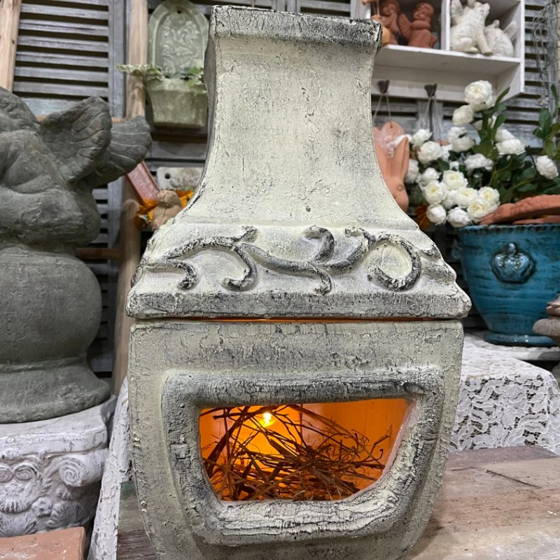 

Hand-Pressed Red Pottery Old Stove Floor Ornaments Garden Decoration Can Be Burnt Roasting Stove Burnt Fallen Leaves