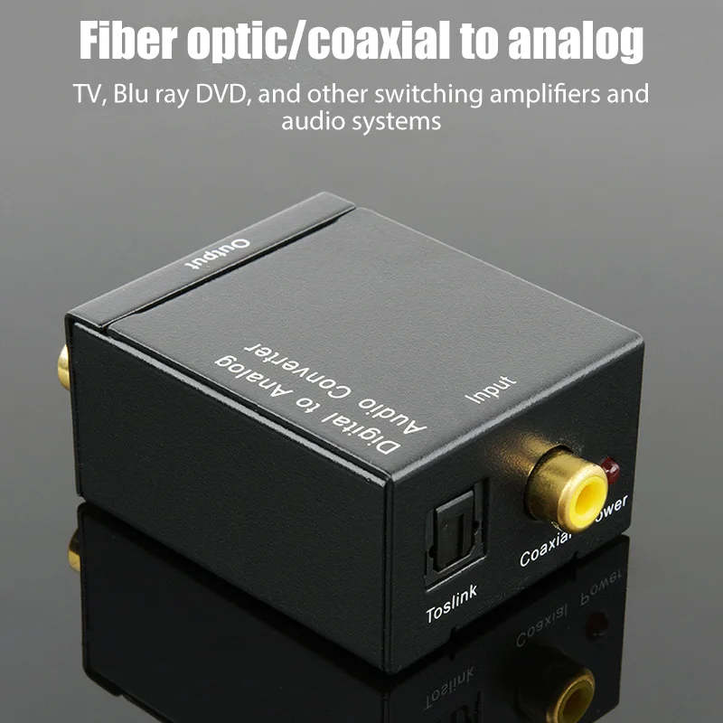 

Digital To Analog Audio Converter Suitable For TV Audio Digital Coaxial Fiber Optic Analog Output Converter With USB Cable