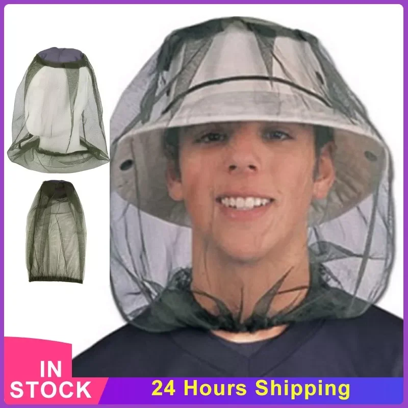 

Outdoor Mosquito Net Headgear Anti Bee Insect Proof Cap Sunscreen Veil Sunshade Mask Foldable Fishing Camping Cap Net