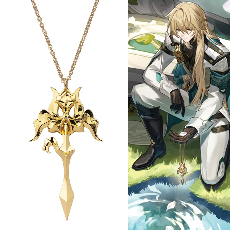 

Honkai Star Rail Luocha Crosses Necklace Cosplay Game Character Metal Alloy Bracelets Pendant Jewelry Accessories Props