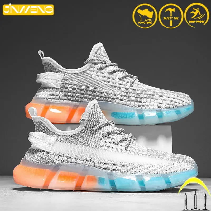 

Men and Women Construction Work Safety Shoes Non-slip Anti-puncture Anti-fall Outdoor Running Mountaineering Hiking Shoes