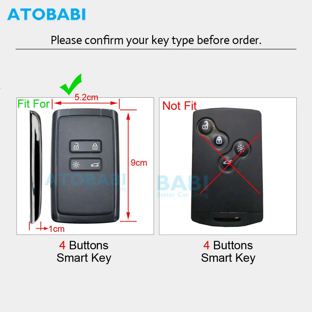 Кожаный чехол для автомобильного ключа Renault Koleos Kadjar Megane Talisman Espace Captur Kangoo Arkana Clio Dacia