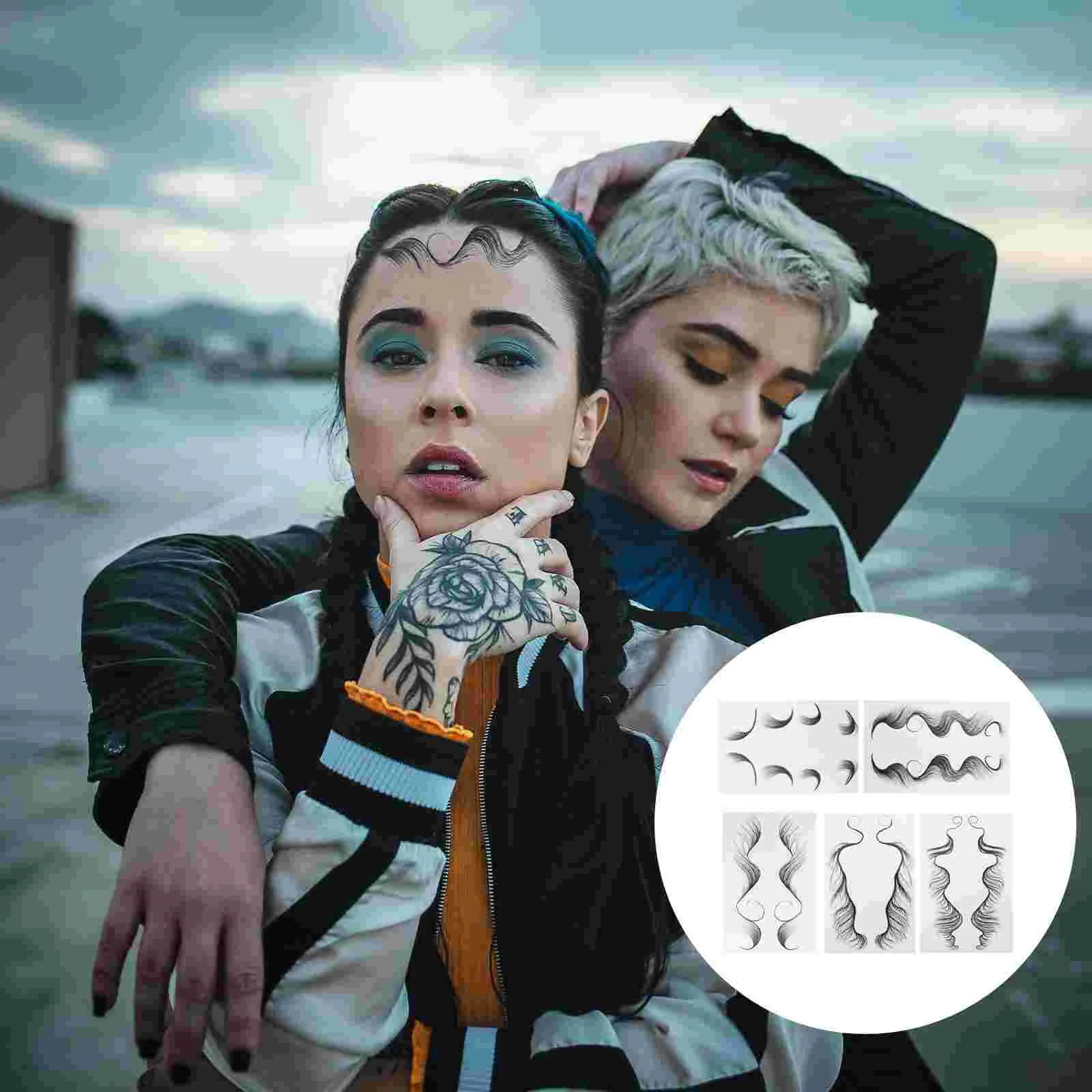 

5PCS Durable Portable Hairline Sticker Makeup Tool for Makeup Hair Edge Hairline