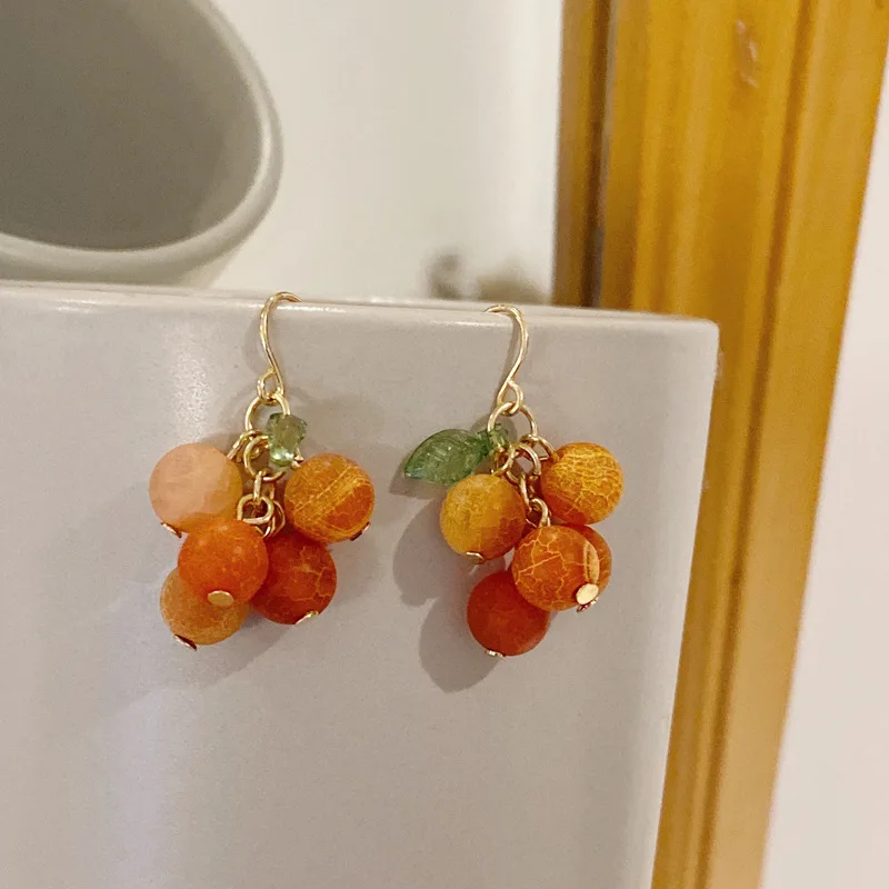 

Fashion Geometric Round Stud Earrings for Women Jewelry Accessories Personality Sweet Simple Contrasting Color Resin Earrings